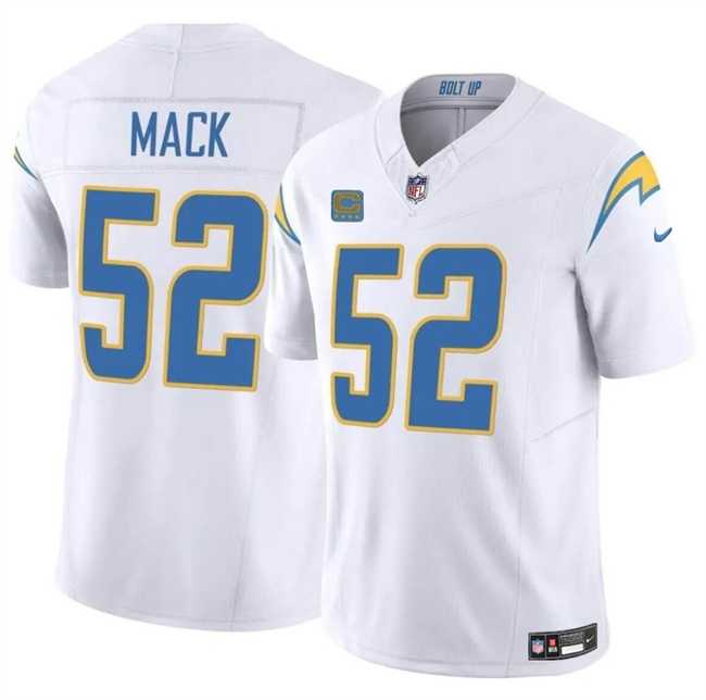 Men & Women & Youth Los Angeles Chargers #52 Khalil Mack White 2024 F.U.S.E. With 4-Star C Patch Vapor Untouchable Limited Stitched Jersey,We sell and wholesale Men & Women & Youth Los Angeles Chargers #52 Khalil Mack White 2024 F.U.S.E. With 4-Star C Patch Vapor Untouchable Limited Stitched Jersey on line form chian!